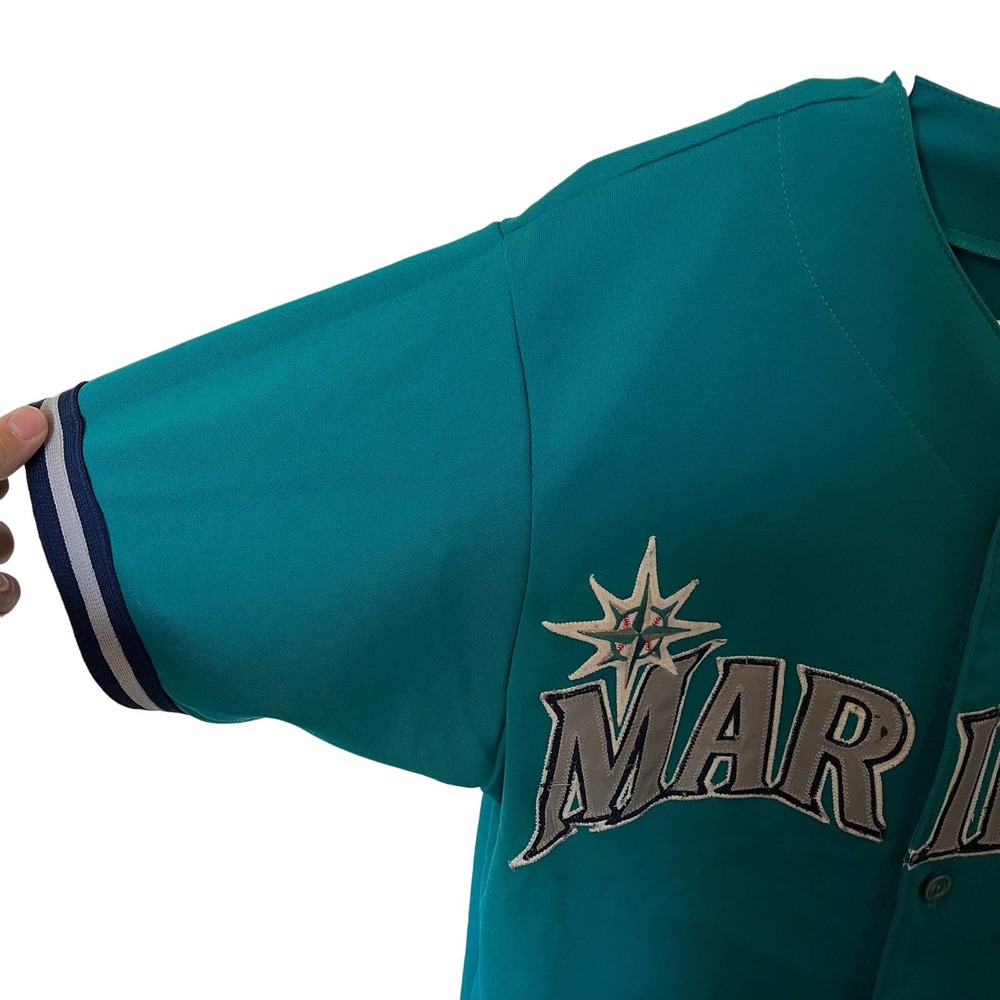 Majestic Vintage 1994 Ken Griffey Jr. Sz Medium Teal Baseball Jersey - Picture 6 of 15